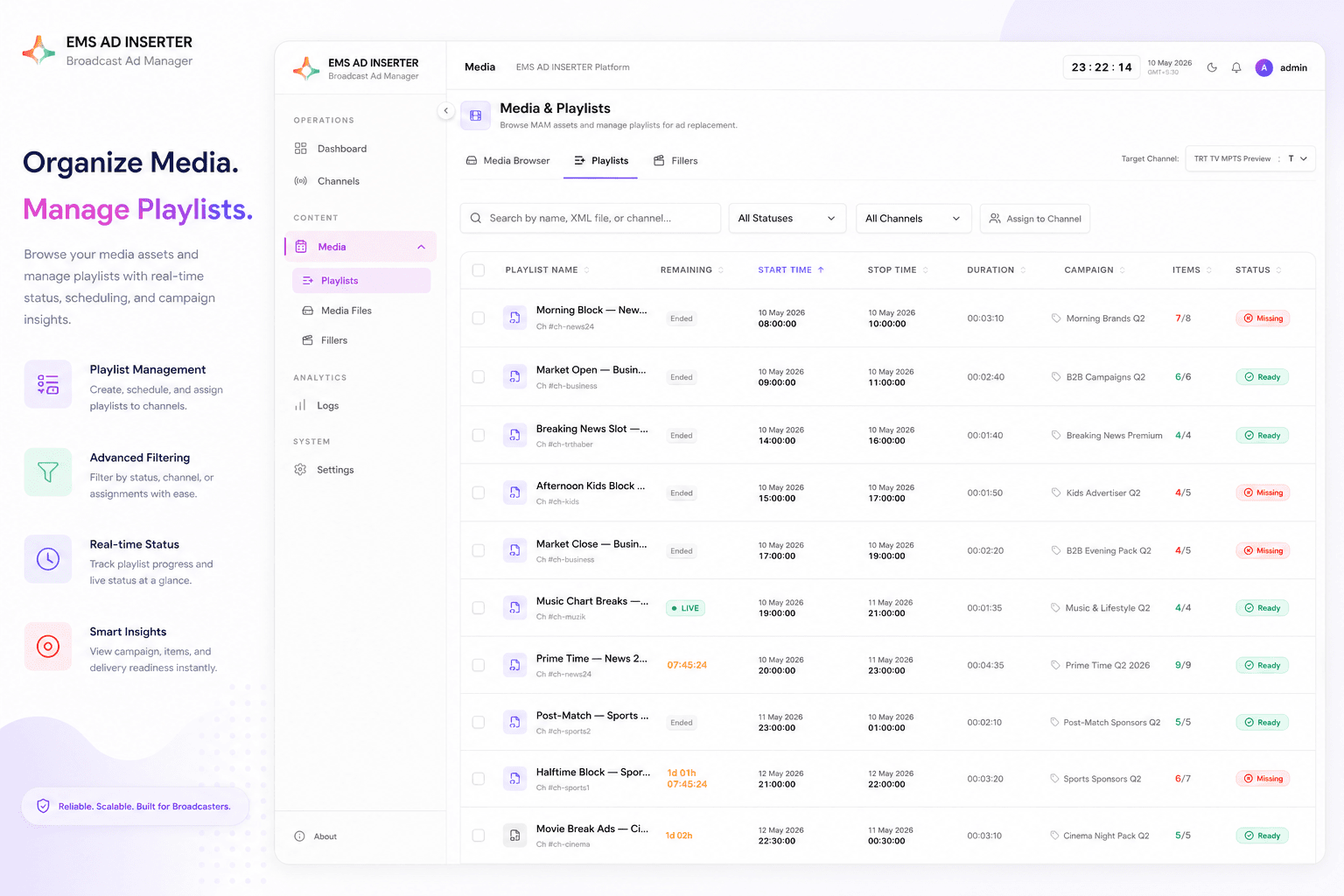 Playlist management